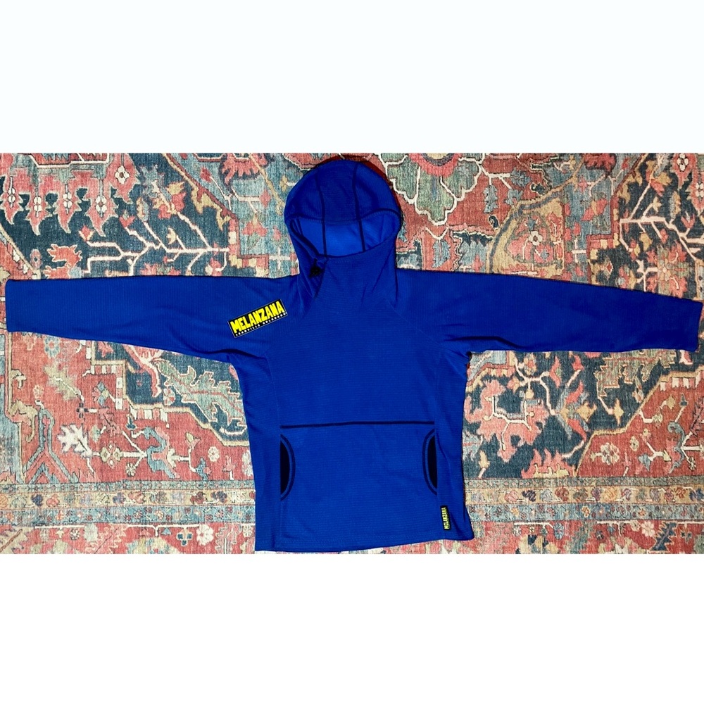 EUC Melanzana - Men’s - Medium - Royal Blue Microgrid Hoodie - Out of Stock